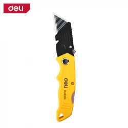 Deli Folding Knife EDL006K Set of 4 Utility Knives with 10 Spare Blades