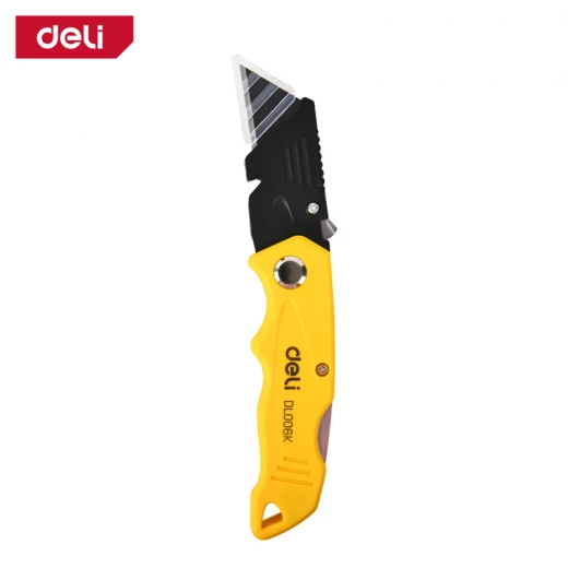 Deli Folding Knife EDL006K Set of 4 Utility Knives with 10 Spare Blades Deli Folding Knife EDL006K Set of 4 Utility Knives with 10 Spare Blades