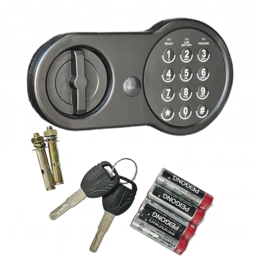 Home electronic safe made of iron, 54-liter capacity, operates with a passcode and a backup key Dimensions:width 35 cm × height 50 cm × depth 31 cm Can be fixed to the floor or wall Original Fort brand - Image 4