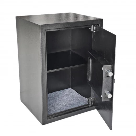 Home electronic safe made of iron, 54-liter capacity, operates with a passcode and a backup key Dimensions:width 35 cm × height 50 cm × depth 31 cm Can be fixed to the floor or wall Original Fort brand - Image 3