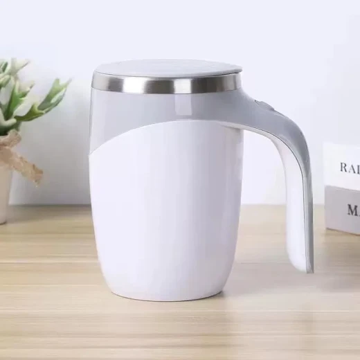 كوب الخلط المغناطيسي الذاتي الذكي XY-221 - mug تحريك أوتوماتيكي للقهوة والشاي من الستانلس ستيل 304 مع مقبض مريح - ميرا للتسوق - Image 2
