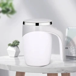 كوب الخلط المغناطيسي الذاتي الذكي XY-221 - mug تحريك أوتوماتيكي للقهوة والشاي من الستانلس ستيل 304 مع مقبض مريح