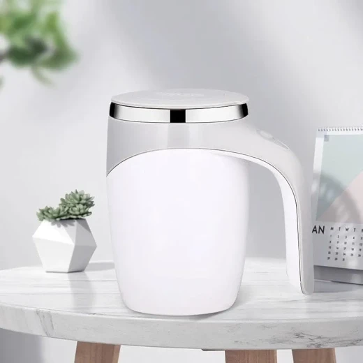 كوب الخلط المغناطيسي الذاتي الذكي XY-221 - mug تحريك أوتوماتيكي للقهوة والشاي من الستانلس ستيل 304 مع مقبض مريح كوب الخلط المغناطيسي الذاتي الذكي XY-221 - mug تحريك أوتوماتيكي للقهوة والشاي من الستانلس ستيل 304 مع مقبض مريح