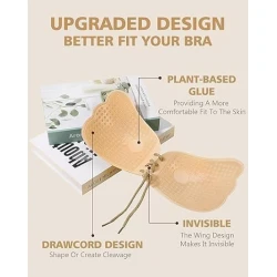 Women’s Breast Lift Bra, Adjustable Front-Lacing Breast Support Shaper, Beige and Black Design, Comfortable Lift and Shaping, 1 Piece