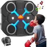 لعبة هدف الملاكمة الموسيقية الإلكترونية للكبار والصغار، لوحة ملاكمة تفاعلية مع قفازات، اتصال بلوتوث، تحكم بسرعة الضرب، إضاءة ملونة وتصميم قابل للتعليق على الحائط - ميرا للتسوق