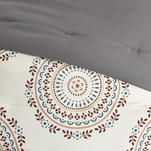 Merlin Livings 9-Pieces Printed King Size Bedding Set, Modern Elegant Design and Soft Durable Fabric, Complete Comforter Set - Merlin Livings - Image 6