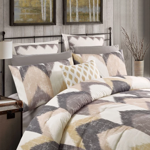 Merlin Livings 9-Pieces Printed King Size Bedding Set, Modern Elegant Design and Soft Durable Fabric, Complete Comforter Set - Merlin Livings - Image 5