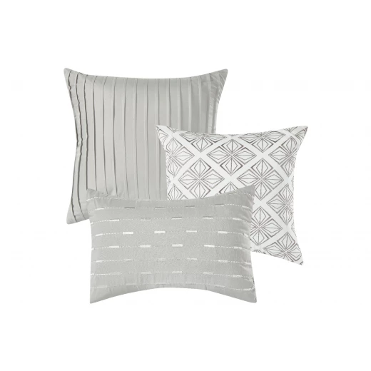 Merlin Livings 7 pieces Luxury Jacquard King Size Bedding set Elegant Geometric Pattern Set for Master Bedroom - Merlin Livings - Image 3