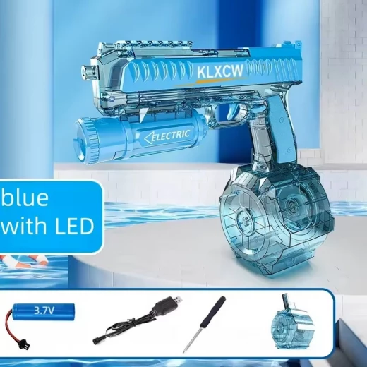 Rechargeable Electric Water Gun with 750ml Large Water Tank for Kids & Adults – Automatic Water Blaster Toy for Outdoor Summer Games and Water Play - Kartoneh - Image 2