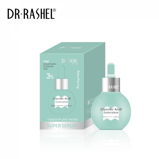 Glycolic Acid Super Serum 50ml Skin Renewal Exfoliating Serum Brightens Skin Tone Reduces Dark Spots Improves Texture Pore Refining Lightweight Fast Absorbing Daily Skincare - DR-rashel - Image 2
