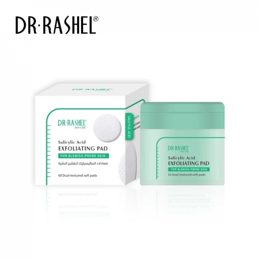 ضمادات تحكم بالبثور بحمض الساليسيليك من Dr. Rashel عدد 60 قطعة مزدوجة الملمس لتنظيف عميق وتقشير لطيف للبشرة الدهنية والمعرضة للحبوب إزالة الرؤوس السوداء وتضييق المسام وترطيب متوازن - د.راشل - Image 2