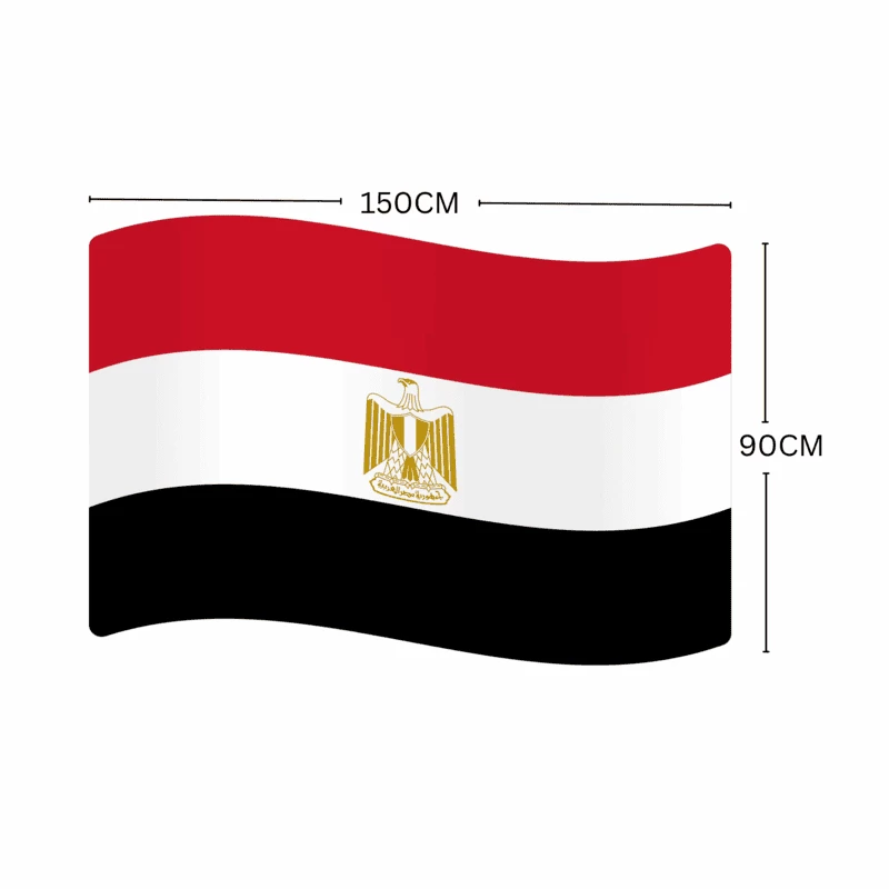 علم مصر (حجم كبير) - 90×150 سم