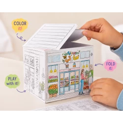 قرية حارتي – طقم قرية DIY إبداعي للأطفال للتلوين والطي، مستوحى من الثقافة الأردنية والعَمّانية وأجواء الربيع، مصنوع من كرتون 320 GSM، يحتوي على 6 قطع، أقصى ارتفاع 21 سم وعرض 40 سم، نشاط تعليمي ممتع لتنمية الإبداع والمهارات اليدوية