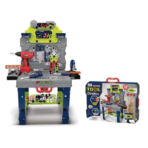 SeaLand Toys, Kids Tool Set – 132 Pieces with Battery-Powered Drill SeaLand Toys, Kids Tool Set – 132 Pieces with Battery-Powered Drill