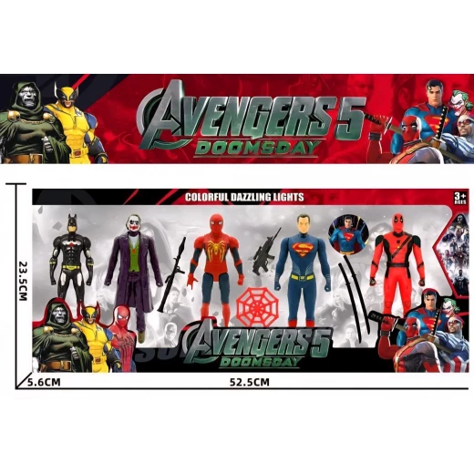 SeaLand Toys, Avengers Superheroes Figure Set – 5 Characters with Accessories - Sealand toys - Image 5