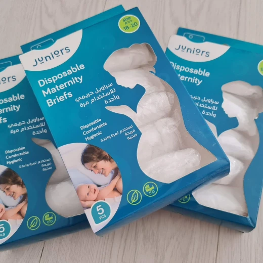 Juniors Disposable Maternity Briefs | Disposable Underwear for Pregnant Women & New Moms | Comfortable & Hygienic Maternity & Postpartum Underwear | 5 Pieces Juniors Disposable Maternity Briefs | Disposable Underwear for Pregnant Women & New Moms | Comfortable & Hygienic Maternity & Postpartum Underwear | 5 Pieces