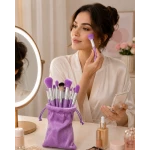 Professional 13-Piece Makeup Brush Set – Ultra-Soft Face & Eye Brushes with Travel Pouch - Brushs