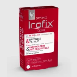 Irofix Liposomal Iron Supplement with Folic Acid 30 Capsules Daily Dietary Vitamin for Red Blood Cell Support Fatigue Relief and Gentle Stomach Care