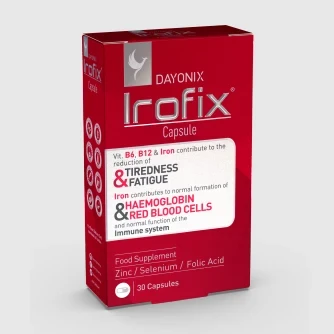 Irofix Liposomal Iron Supplement with Folic Acid 30 Capsules Daily Dietary Vitamin for Red Blood Cell Support Fatigue Relief and Gentle Stomach Care - Irofix