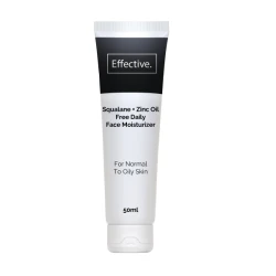Effective 48 Hours Oil-Free Daily Face Moisturizer, Lightweight Fast-Absorbing Facial Moisturizer with Squalane and Zinc, 50ml