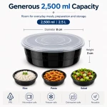 Everyday FreshServe 1.5L Airtight Food Storage Container with Clear Lid – Available in 1.5L, 2.5L and 4.5L Sizes - A B C