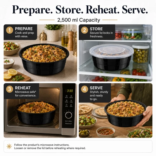 Everyday FreshServe 1.5L Airtight Food Storage Container with Clear Lid – Available in 1.5L, 2.5L and 4.5L Sizes - A B C - Image 4