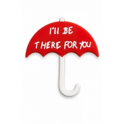 Bogebags Umbrella Charm Decorative Bag Accessory with Inspirational Message Design, Red Umbrella Bag Charm for Beach Bags and Tote Bags, Waterproof Durable Snap-On Customization Accessory, 1 Piece