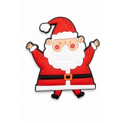 Bogebags Santa Claus Charm Decorative Bag Accessory for Beach Bags and Tote Bags, Festive Holiday Character Design, Waterproof Durable Snap-On Charm for Bag Personalization and Seasonal Style, 1 Piece