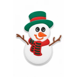 Bogebags Snowman Charm Decorative Bag Accessory for Beach Bags and Tote Bags, Cute Winter Snowman Design with Scarf and Hat, Waterproof Durable Snap-On Charm for Bag Personalization, 1 Piece
