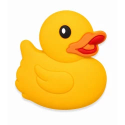 Yellow Rubber Duck Charm Accessory for Bags, Clogs and Fashion Accessories, Cute Playful Cartoon-Inspired Design, Lightweight Durable Material, Single Decorative Piece for Personalized Everyday Style