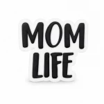 Mom Life Charm Accessory for Bags, Clogs and Fashion Accessories, Meaningful Motherhood-Inspired Design, Lightweight Durable Material, Single Decorative Piece for Personalized Everyday Style and Family Love - Bogebags