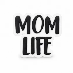 Mom Life Charm Accessory for Bags, Clogs and Fashion Accessories, Meaningful Motherhood-Inspired Design, Lightweight Durable Material, Single Decorative Piece for Personalized Everyday Style and Family Love