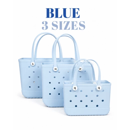 Bogebags Medium Baby Blue Beach Tote Bag Waterproof Sand Resistant Flexible Durable Carryall for Travel Shopping Pool Beach Trips Daily Use Stylish Spacious Summer Tote for Women Bogebags Medium Baby Blue Beach Tote Bag Waterproof Sand Resistant Flexible Durable Carryall for Travel Shopping Pool Beach Trips Daily Use Stylish Spacious Summer Tote for Women