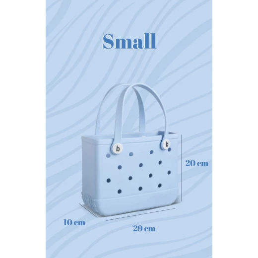 Bogebags Small Turquoise Beach Tote Bag Waterproof Sand Resistant Flexible Durable Lightweight Carryall for Daily Use Shopping Travel Pool Beach Trips Stylish Summer Tote for Women - Bogebags - Image 4