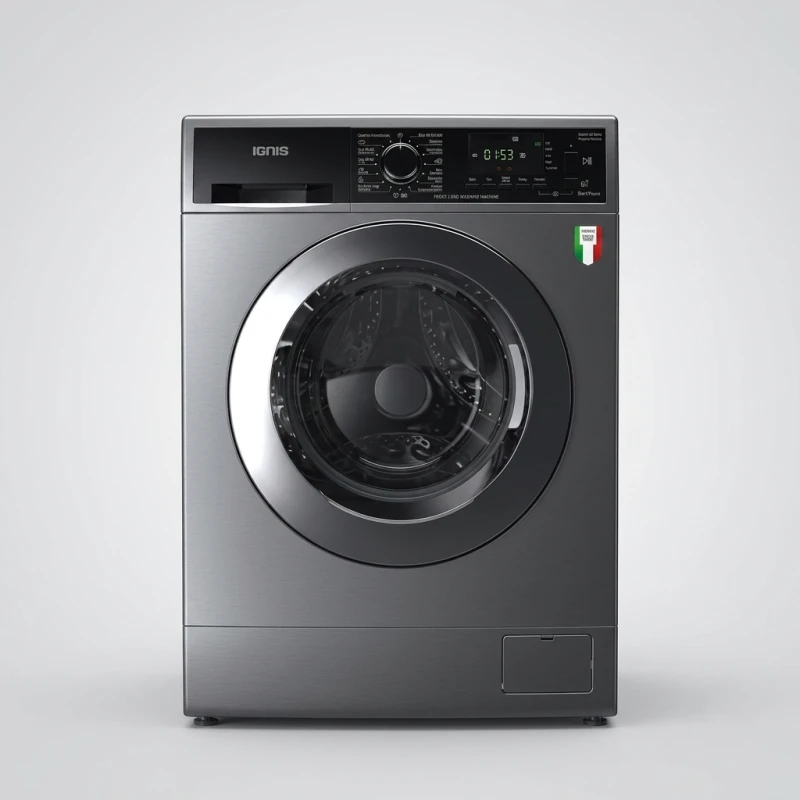 IGNIS IGW 8 JFIS Washing Machine, 8 KG Capacity , Italian Design, Practical Laundry Performance, Multiple Wash Programs, Easy Operation, Suitable for Families and Everyday Home Use - IGNIS