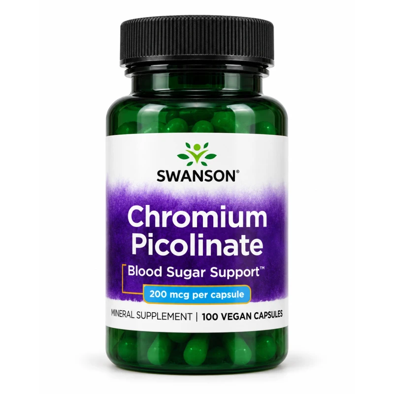 مكمل كروميوم لدعم استقلاب السكر والأنسولين – 100 كبسولة نباتية - سوانسون