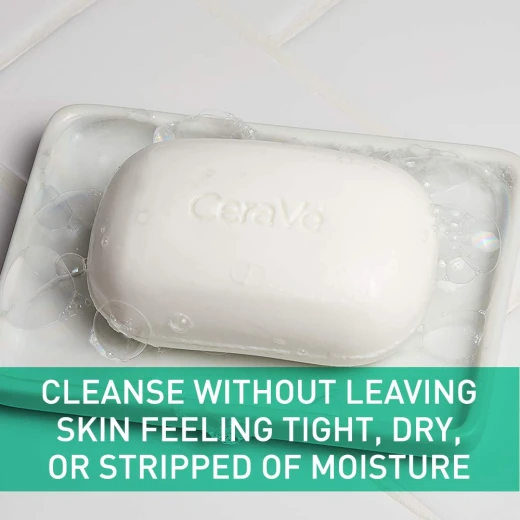 CeraVe Hydrating Cleanser Bar for Normal to Dry Skin, Gentle Cleansing Bar that Cleanses Without Leaving Skin Feeling Tight, Dry or Stripped of Moisture, with MVE Technology, Approx. 128 g - Cerve - Image 2