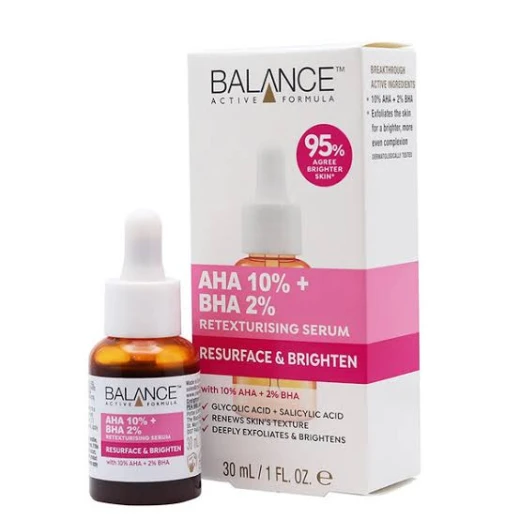 A resurfacing exfoliating serum formulated with 10% AHA + 2% BHA to help remove dead skin cells, refine uneven-looking texture and promote a smoother, brighter-looking complexion. - Bio Balance - Image 2