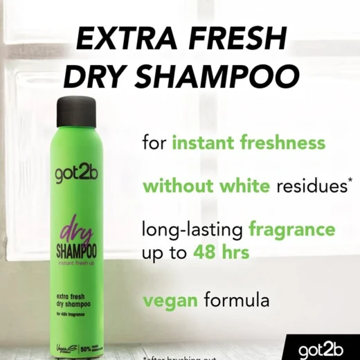 got2b Extra Fresh Dry Shampoo – Instant Hair Freshness with No Visible White Residue & Fragrance Up to 48 Hours – Vegan Formula got2b Extra Fresh Dry Shampoo – Instant Hair Freshness with No Visible White Residue & Fragrance Up to 48 Hours – Vegan Formula