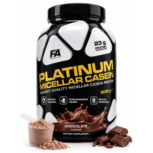 FA Platinum Micellar Casein – Slow-Digesting Micellar Casein Protein with 23 g Protein per Serving for Muscle Support & Sustained Protein Intake – Chocolate – 908 g FA Platinum Micellar Casein – Slow-Digesting Micellar Casein Protein with 23 g Protein per Serving for Muscle Support & Sustained Protein Intake – Chocolate – 908 g