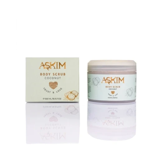 ASKIM Body Scrub Coconut – 500 ml A coconut body scrub that helps exfoliate dead skin cells and leave the skin feeling smoother and refreshed ASKIM Body Scrub Coconut – 500 ml A coconut body scrub that helps exfoliate dead skin cells and leave the skin feeling smoother and refreshed