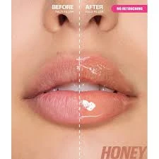 Huda Beauty Faux Filler Extra Shine Lip Gloss - HONEY – Ultra-Shiny Hydrating Lip Gloss with a Fuller-Looking Lip Effect, Vitamin E & Vegan Collagen – 3.9 ml - Huda beauty - Image 2