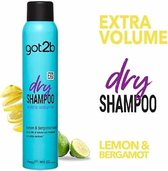 got2b Dry Shampoo Extra Volume – Refreshing Dry Shampoo with Lemon & Bergamot Scent for Freshness and Added Volume