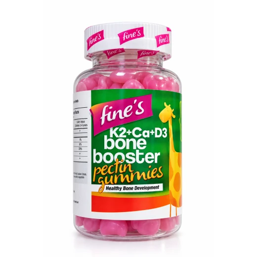 Fine’s K2 + Calcium + D3 Bone Booster Pectin Gummies – Children’s Bone Support Gummies with Calcium, Vitamin D3 & Vitamin K2 – 60 Gummies Fine’s K2 + Calcium + D3 Bone Booster Pectin Gummies – Children’s Bone Support Gummies with Calcium, Vitamin D3 & Vitamin K2 – 60 Gummies