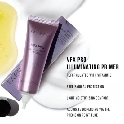 Farmasi VFX Pro Illuminating Primer – 25 ml A lightweight illuminating primer that helps smooth, moisturize, and add a natural glow before makeup - Farmasi - Image 2