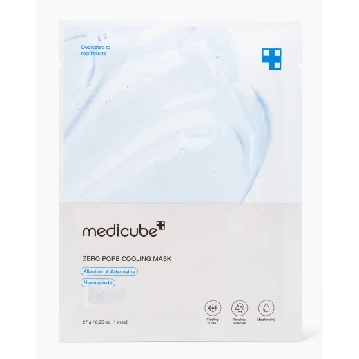 Medicube Zero Pore Cooling Mask – Cooling Sheet Mask with Niacinamide, Allantoin & Adenosine for Pore Care, Hydration & Skin Refreshing – 27 g