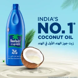 باراشوت زيت جوز الهند النقي والطبيعي 100% للعناية بالشعر والبشرة، زيت جوز هند متعدد الاستخدامات للترطيب والتغذية واللمعان،   ، 175 مل
