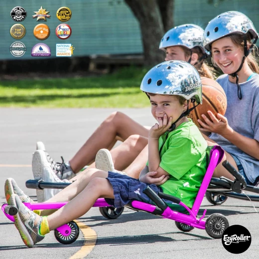Ezyroller classic ride-on toy pink color with led wheels - EZYROLLER - Image 6