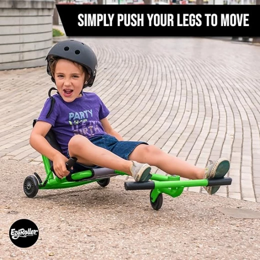Ezyroller classic ride-on toy green color with led wheels - EZYROLLER - Image 4