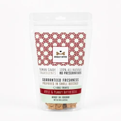 Doggy Bites Apple & Peanut Butter Bites for Dogs – 180g, Natural & Delicious Dog Treats, Nutritious Snack Perfect for Training & Daily Rewards